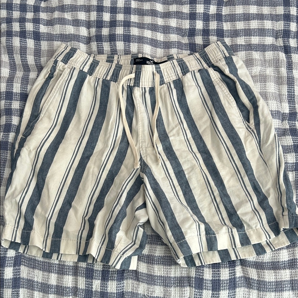 Striped Blue and White Shorts